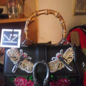 One of a kind embellished Inzi handbag